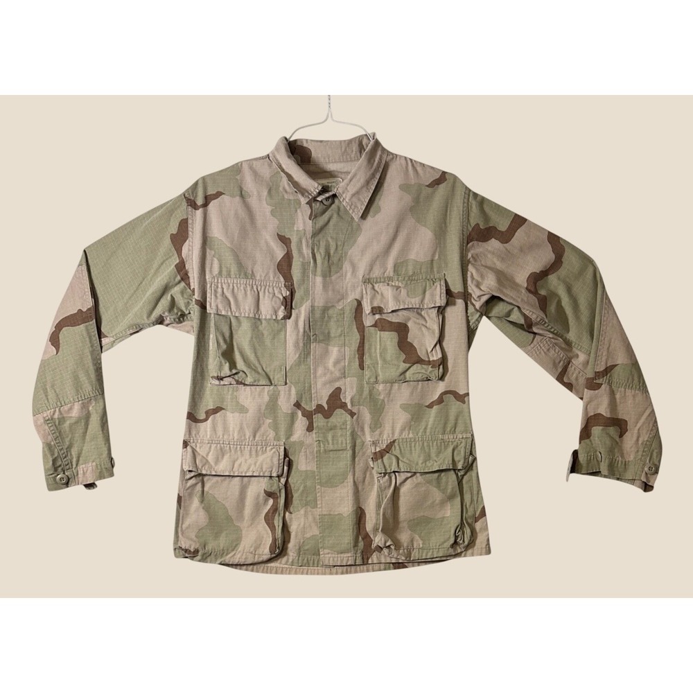 Military Issue 3 Color Desert Camo BDU Field Jacket Ripstop Small Regular